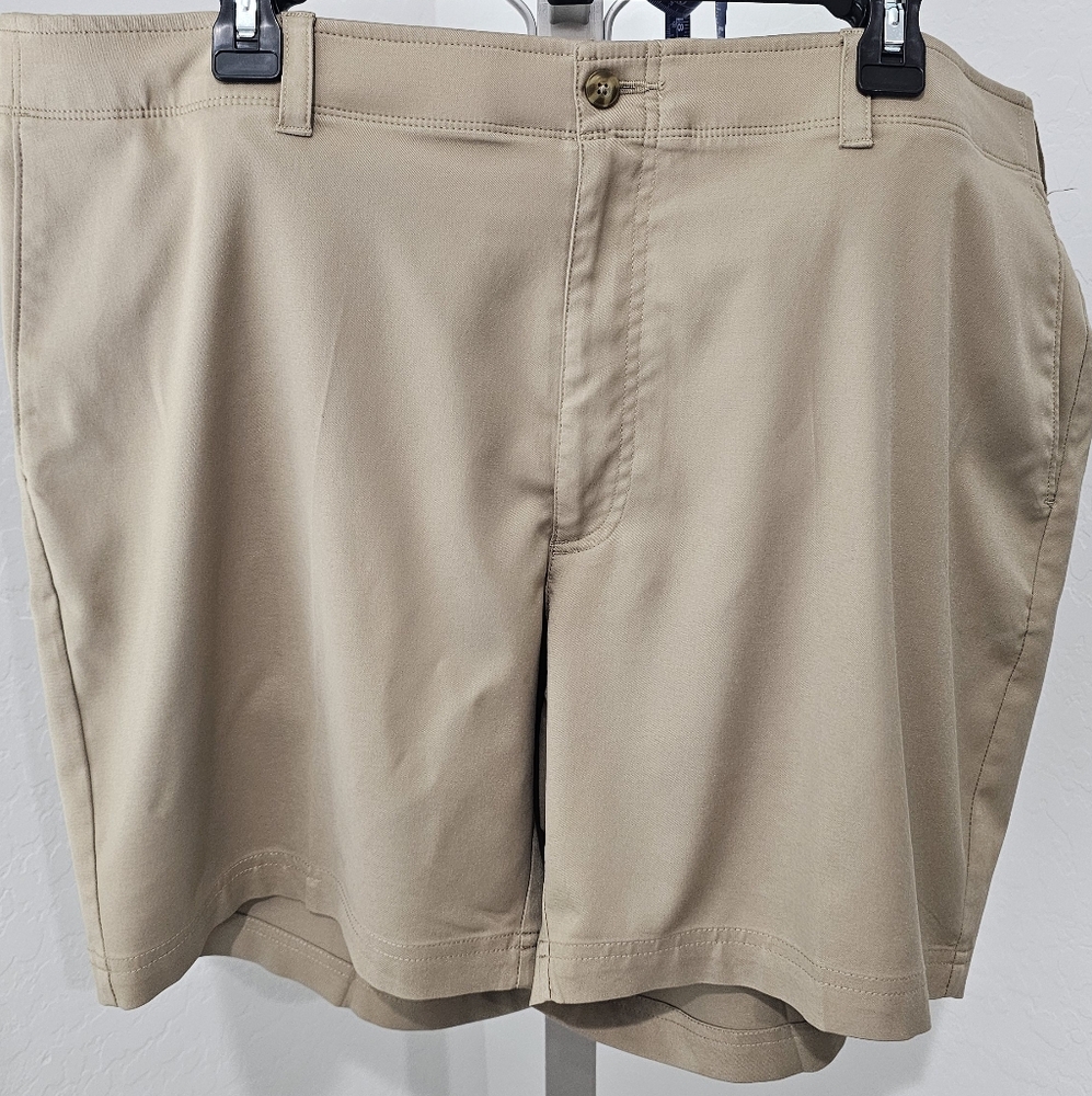 PGA Tour Men's Classic Tan Flat Front Shorts - Waist 42